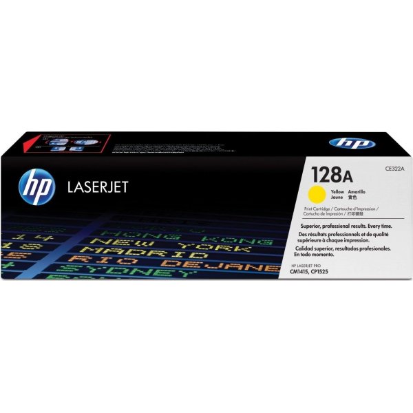 HP nr.128A/CE322A lasertoner, gul