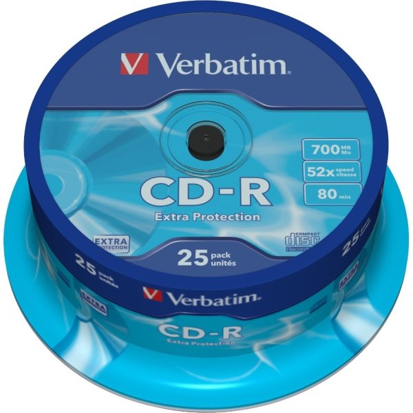 Verbatim CD-R 700 MB/80 min, spindel, 25 st.