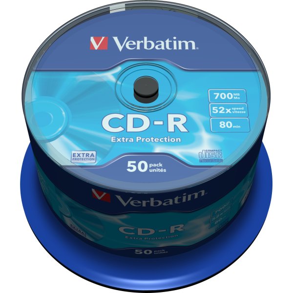 Verbatim CD-R 700 MB/80 min spindel, 50 st.