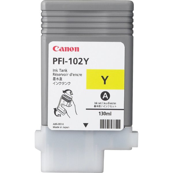 Bläckpatron Canon PFI-102Y Gul 130 ml