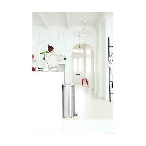 Brabantia Flatback Pedalspand 30 liter, mat stål