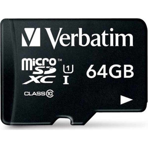 Verbatim 64 GB microSDHC class 10 med adapter