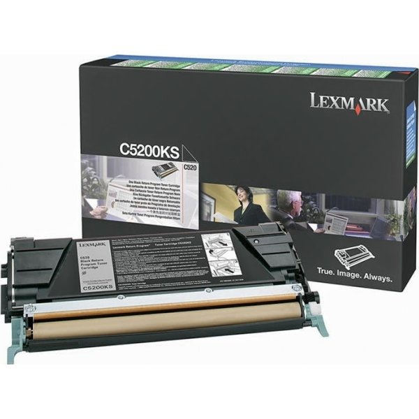 Lasertoner Lexmark C5200KS Svart 1500 sidor