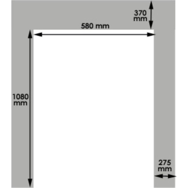 U-profil lyftbord, 1000 kg