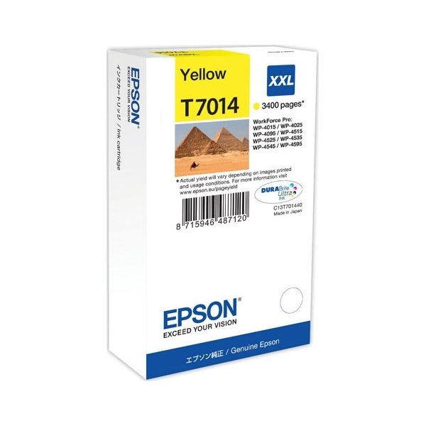 Bläckpatron Epson Nr T7014/C13T70144010 Gul 3400