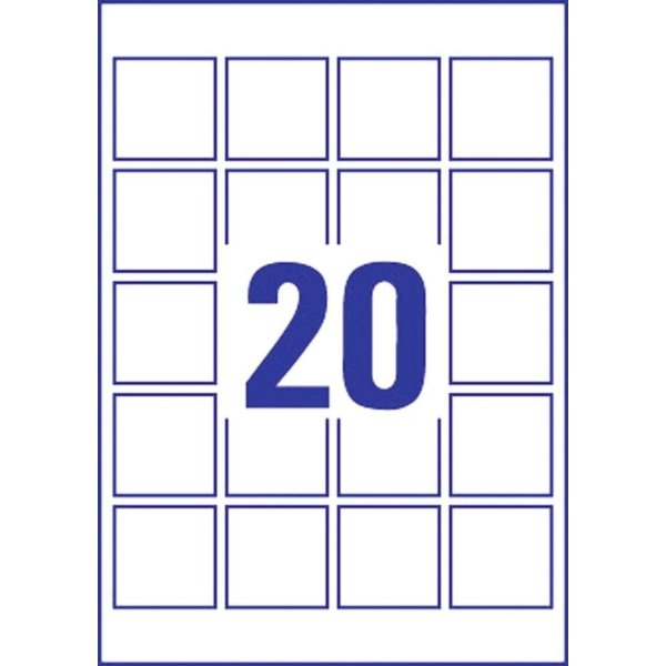 Avery L7121-25 etiketter till QR-koder, 45x45 mm
