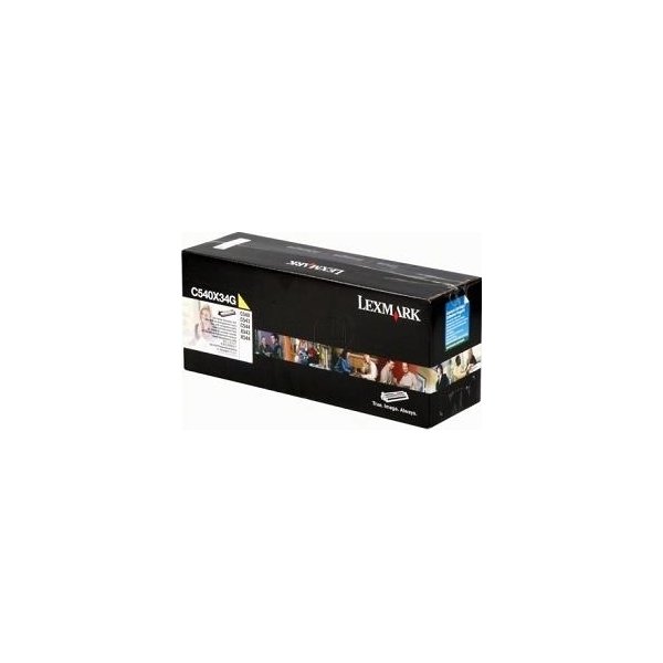 Lexmark 0C540X34G lasertoner, gul, 30000s