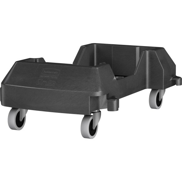 Vagn till soptunna Rubbermaid Slim Jim Svart