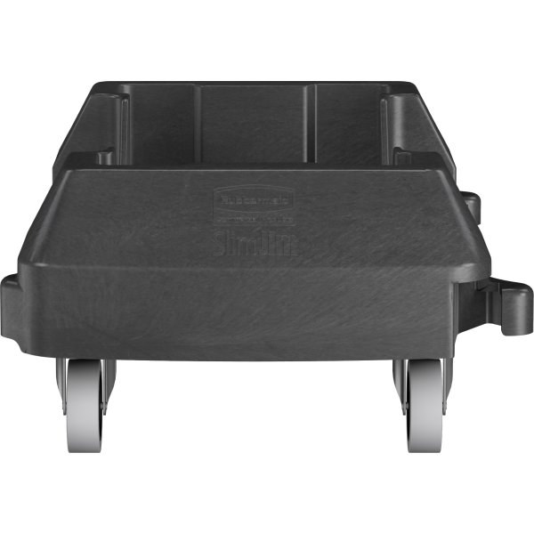 Vagn till soptunna Rubbermaid Slim Jim Svart