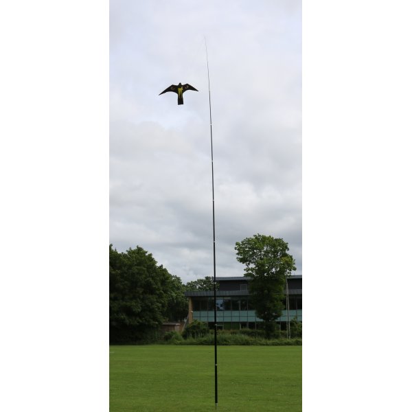 Fågelskrämma set - 10 m teleskopisk stolpe & fågel
