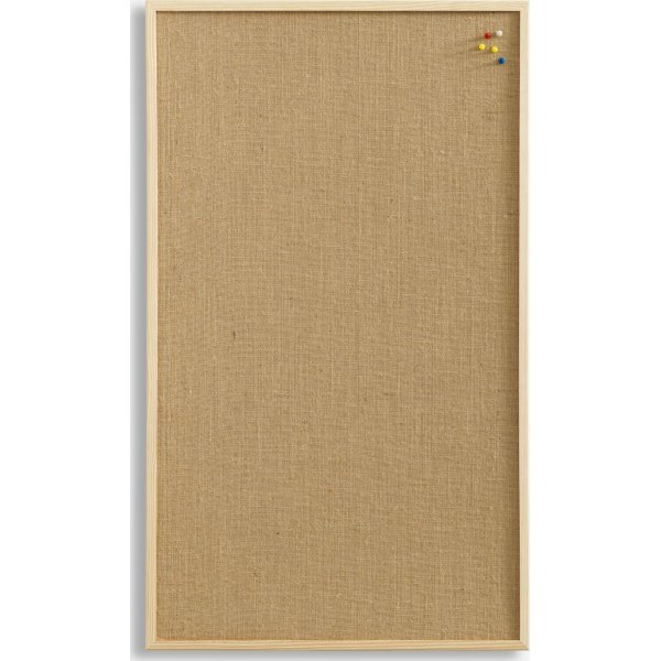 Pinboard opslagstavle, 60 x 100 cm, hessian