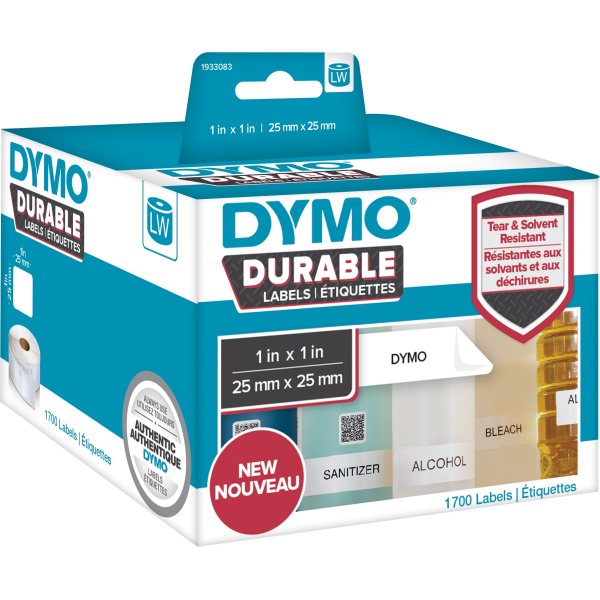 Dymo LabelWriter Durable etiketter storlek 25x25 m