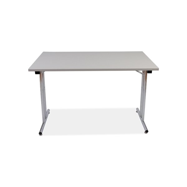Fällbart bord 120x80 cm vit dekorlaminat/krom