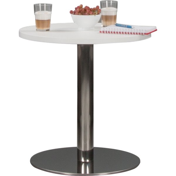 Silence loungebord Ø60, H. 61 cm, vit