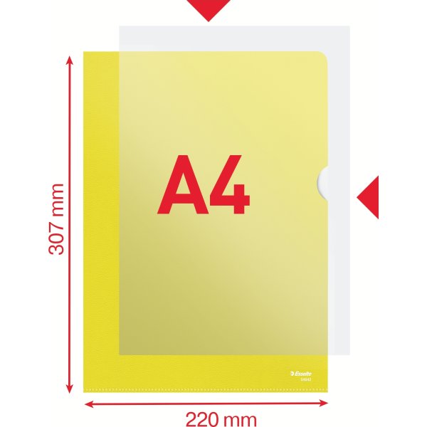 Esselte Copysafe chartek, A4, 0,11mm, 100stk, gul