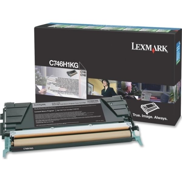Lexmark X746H1KG lasertoner, sort, 12000 s.