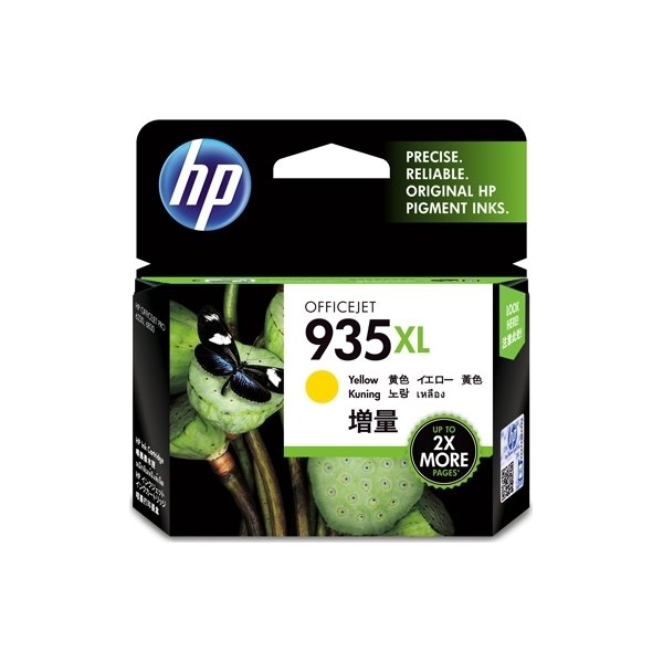 Bläckpatron HP 935XL/C2P26AE Gul 825 sidor