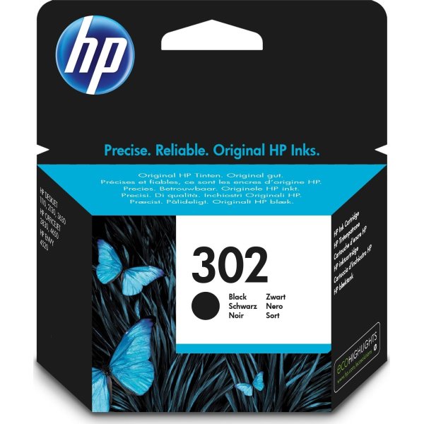 Bläckpatron HP Nr. 302/F6U66AE#UUS Svart 190 sidor