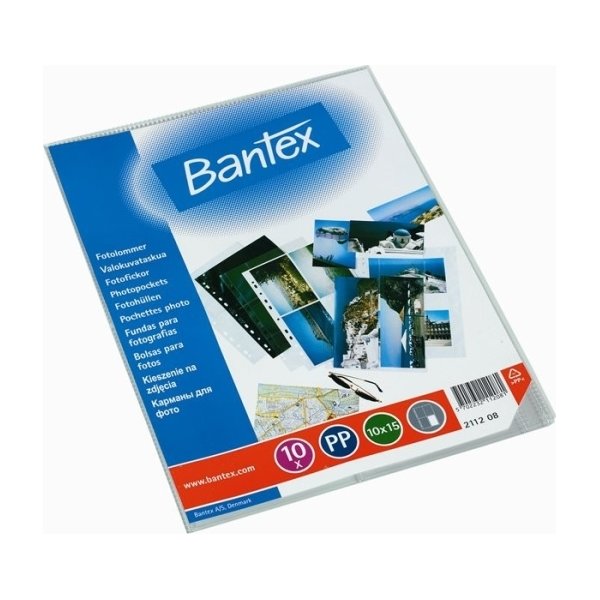 Bantex fotolommer 10x15cm, højformat, 25 stk.