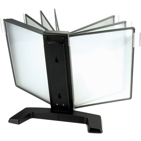 Infocenter bordmodel A4 med 10 lommer, sort