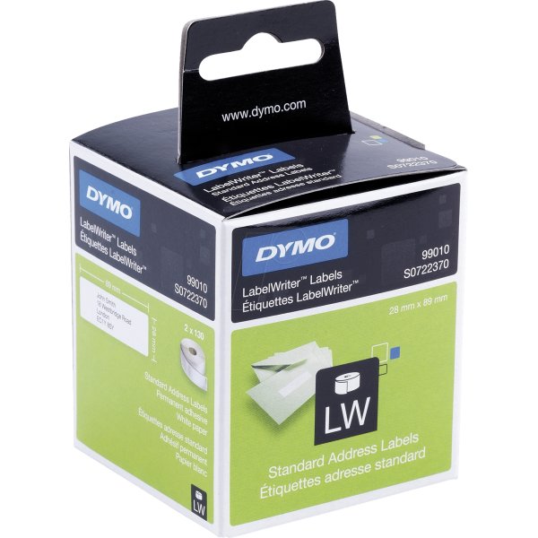 Dymo LW adressetikett, 89x28 mm