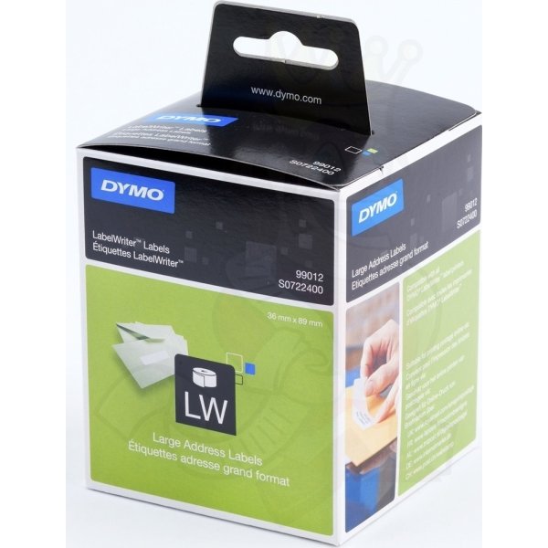 Dymo LW adressetikett, 36x89 mm