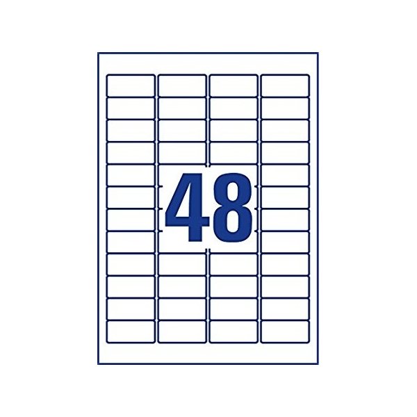 Avery L4736REV-25 avtagbara etiketter, 45,7x21,2 m