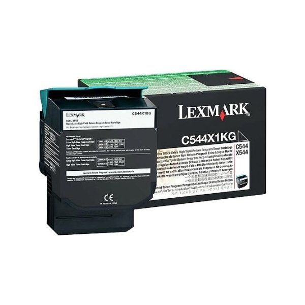 Lexmark 0C544X1KG lasertoner, svart, 6000s