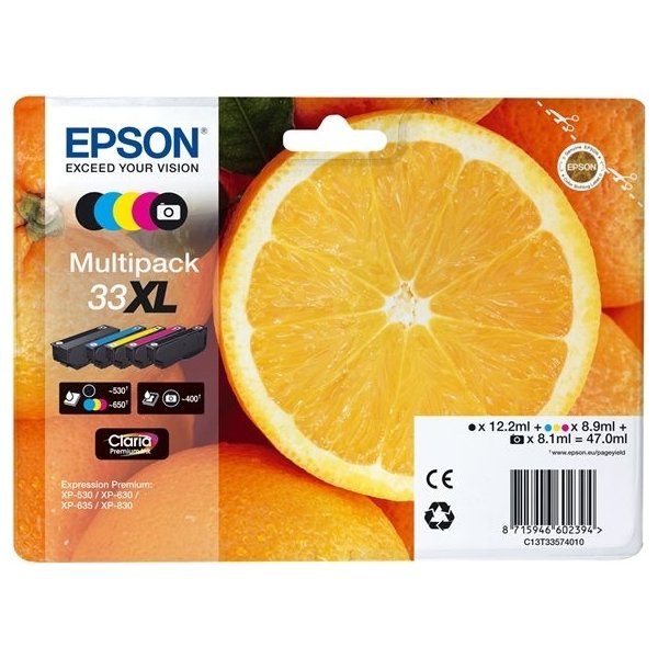 Epson 33 bläckpatroner, XL flerpack