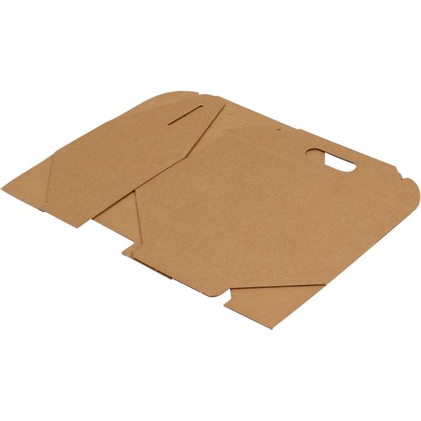 Presentförpackning med handtag brun