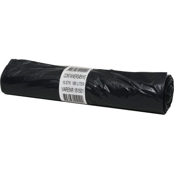 Sopsäck 180 liter, 1140x1500 mm, svart