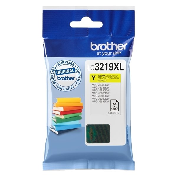 Brother LC3219XLY XL blækpatron, gul, 1500s
