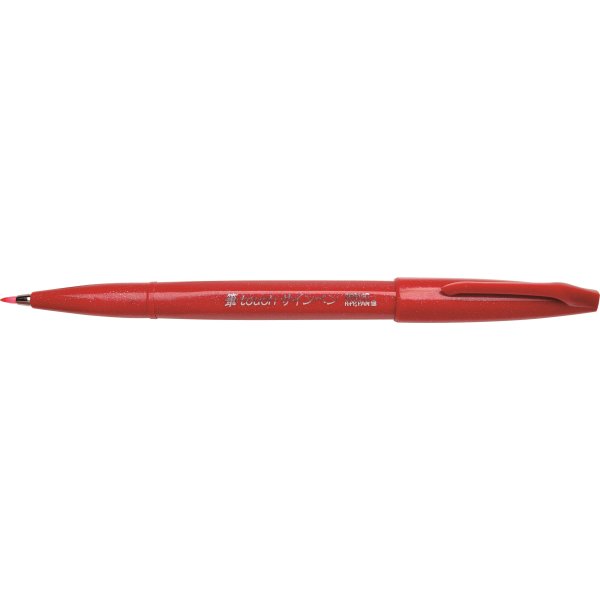 Pentel Brush SES15C Sign Pen, Röd
