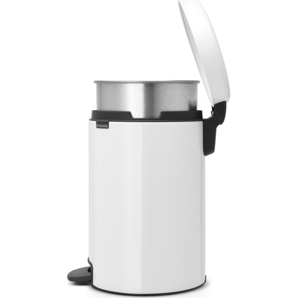 Brabantia Pedalspand, 12 L, metal, white