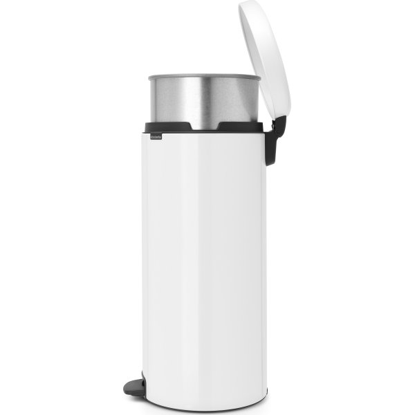 Brabantia Pedalhink 30 L, metallic, white