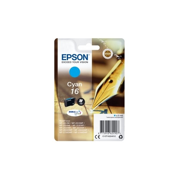 Epson T1622 Bläckpatron, 165 sidor, cyan