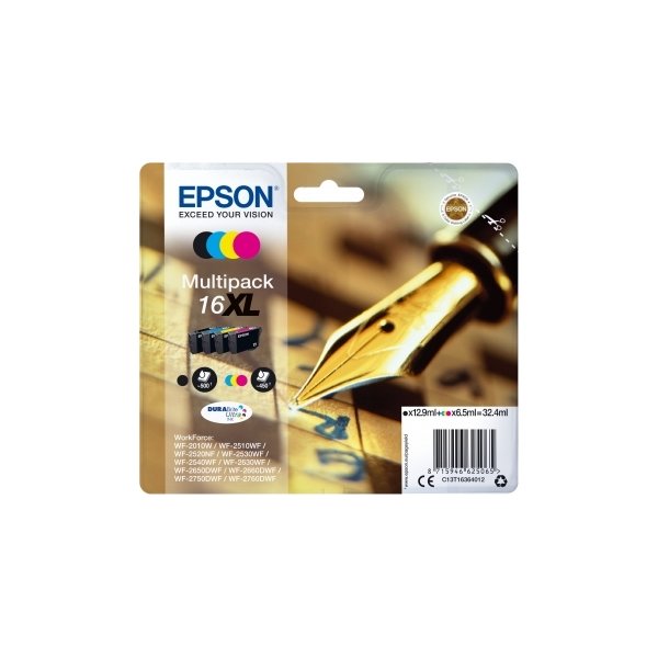 Bläckpatron Epson Nr. T1636/C13T16364012 XL Flerp.