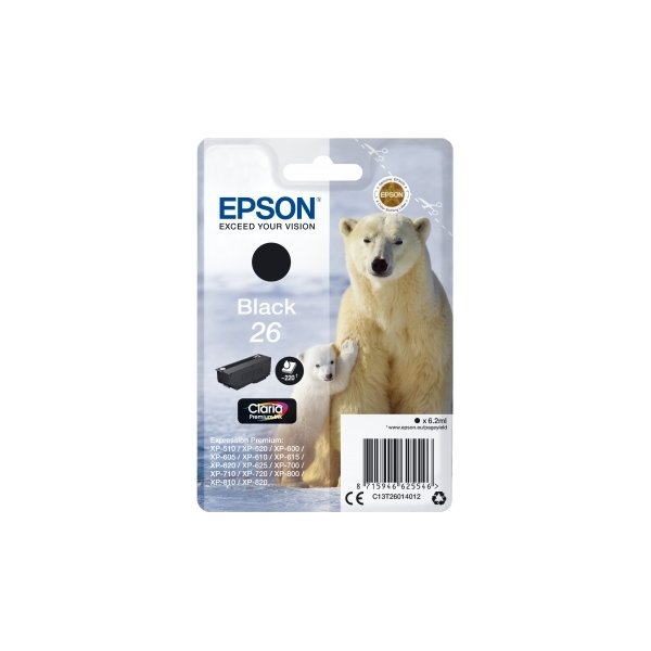 Bläckpatron Epson T2601 Svart 220 sidor