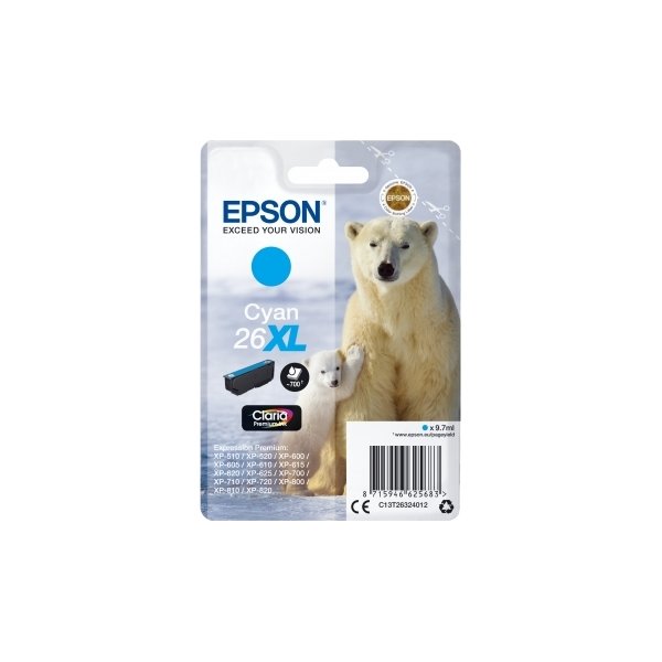 Bläckpatron Epson T2632 XL Blå 700 sidor