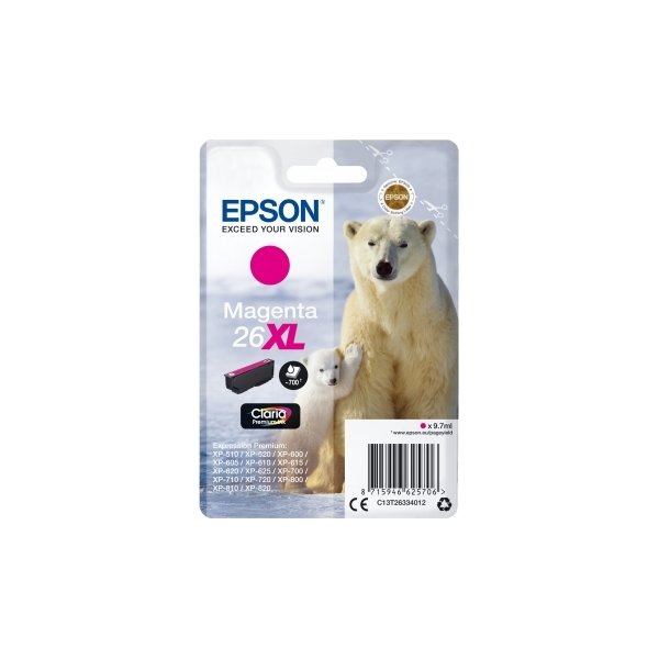 Bläckpatron Epson 26XL Röd 700 sidor
