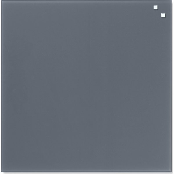 Glassboard magnetisk glastavle 45 x 45 cm, grå