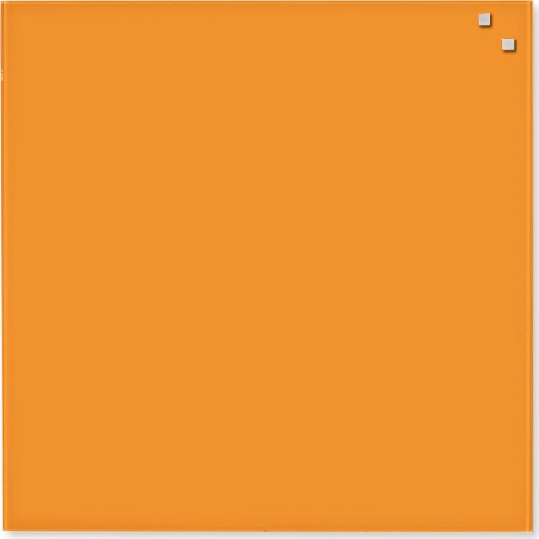 Glassboard magnetisk glastavle 45 x 45 cm, orange
