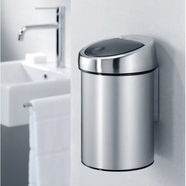 Brabantia Touch Bin 3 L för väggen, matt steel FPP