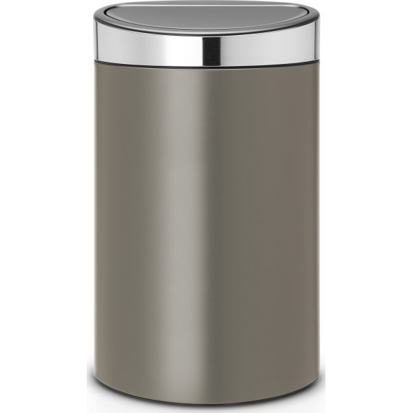 Brabantia Touch Bin 40 L, platinum med stållock