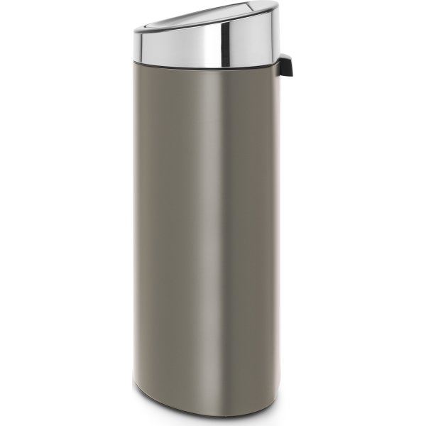 Brabantia Touch Bin 40 L, platinum med stållock