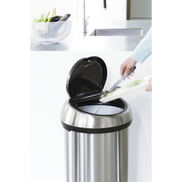 Brabantia Touch Bin 60 L, platinum, FPP-lock