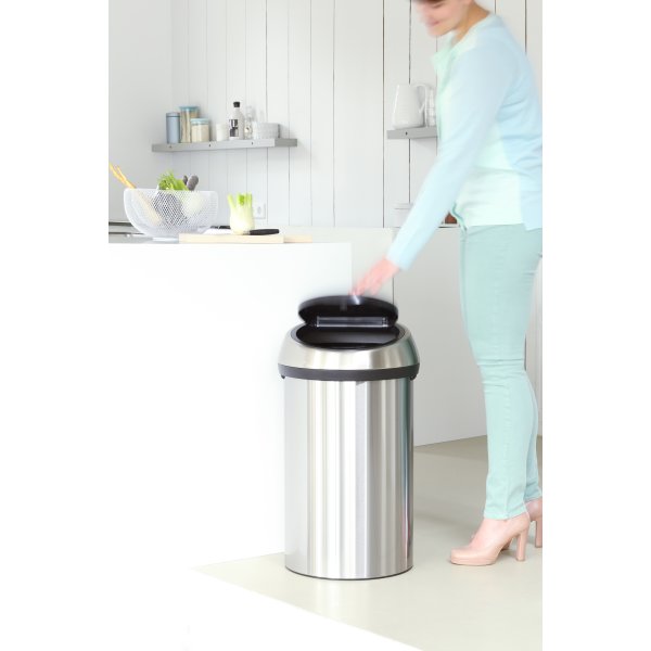Brabantia Touch Bin 60 L, platinum, FPP-lock