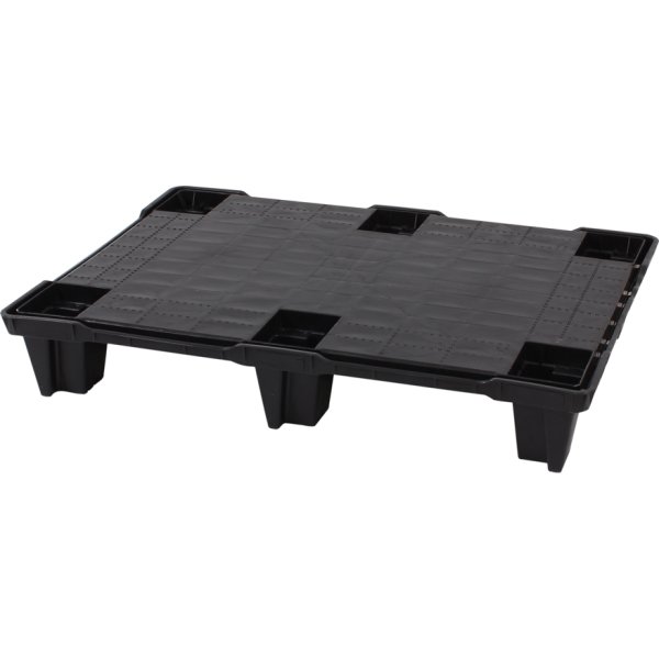 Plastpall, 800x600 mm, svart