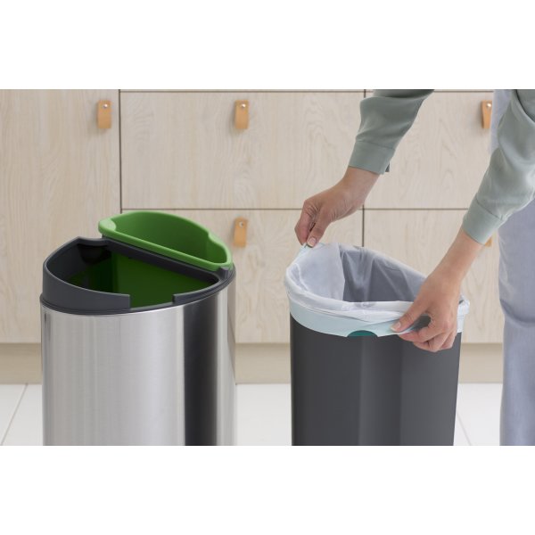 Brabantia avfallssortering. 10 + 23 L, matt steel