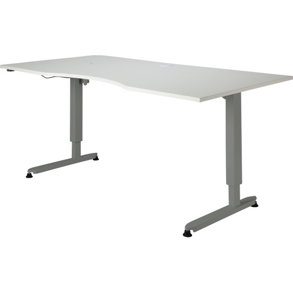 Höj-/sänkbart skrivbord Stay Vit/Alu 180x90 cm